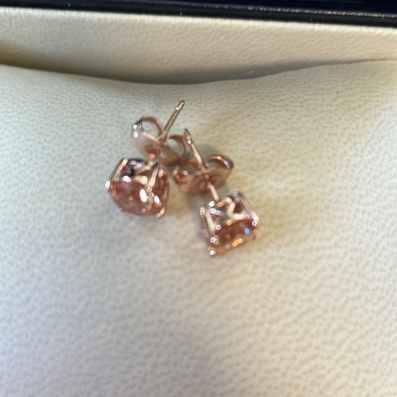 EUC Worn once Citrine and rose gold plated sterling Silver Studs - Picture 2 of 6